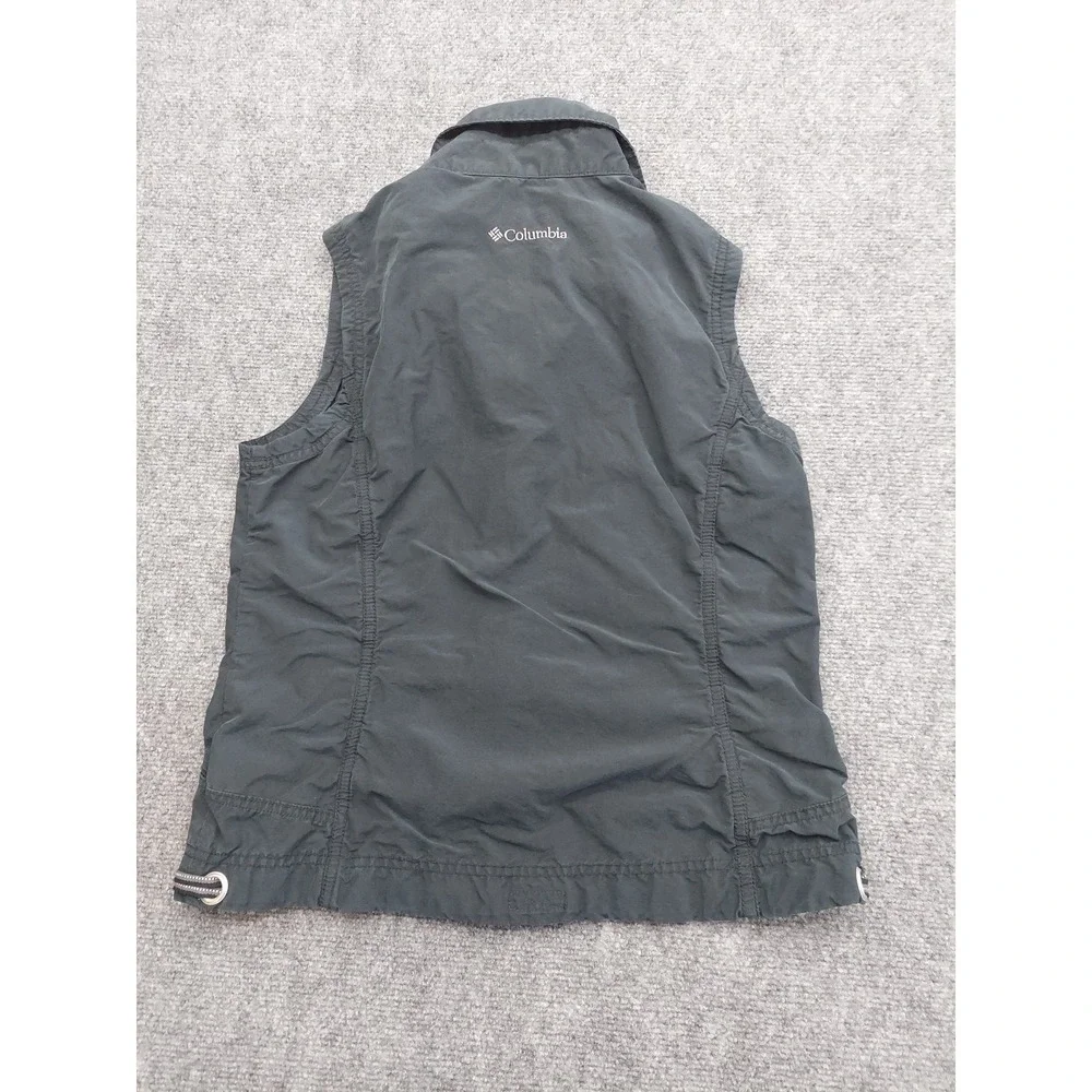 Columbia Omni Shade Vest Women Small Black Full Zip Sleeveless Drawstring Hiking - Picture 3 of 14